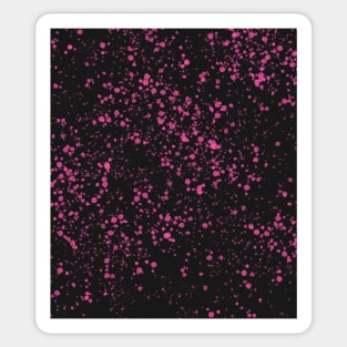 Paint Splatter, Pink and Black Sticker